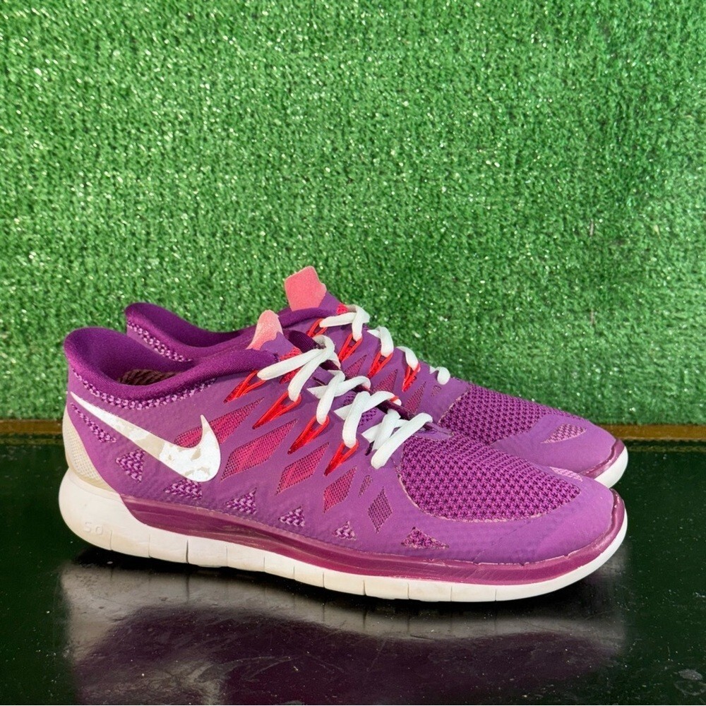 Nike Free 5.0 Bright Grape Purple White 642199-501 Women’s Size 8.5